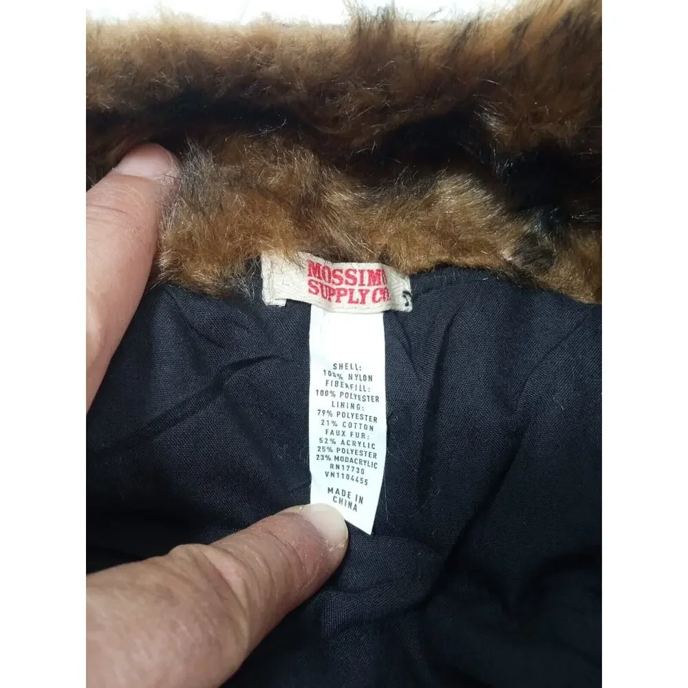 Mossimo Supply Co Trapper Hat Blue Faux Fur Trim Youth Size 12-16